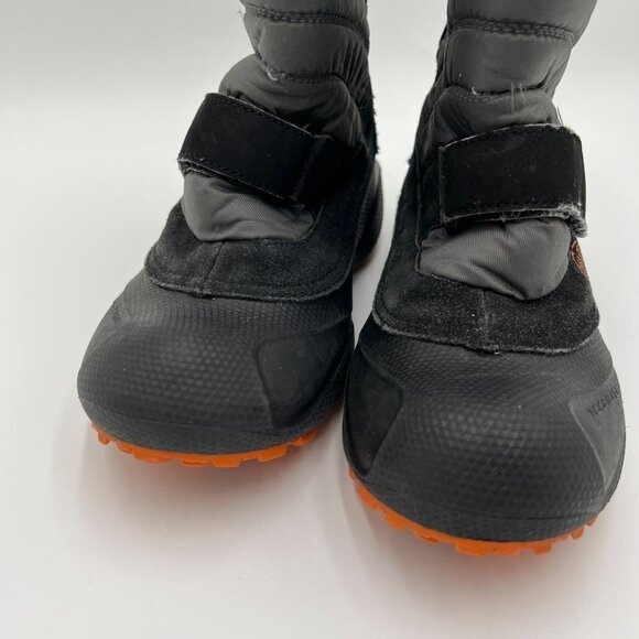 Columbia Techlite Boots Winter Snow Day Black Orange Leather Rubber size 6 - Picture 5 of 16